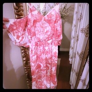 Cold shoulder maxi dress